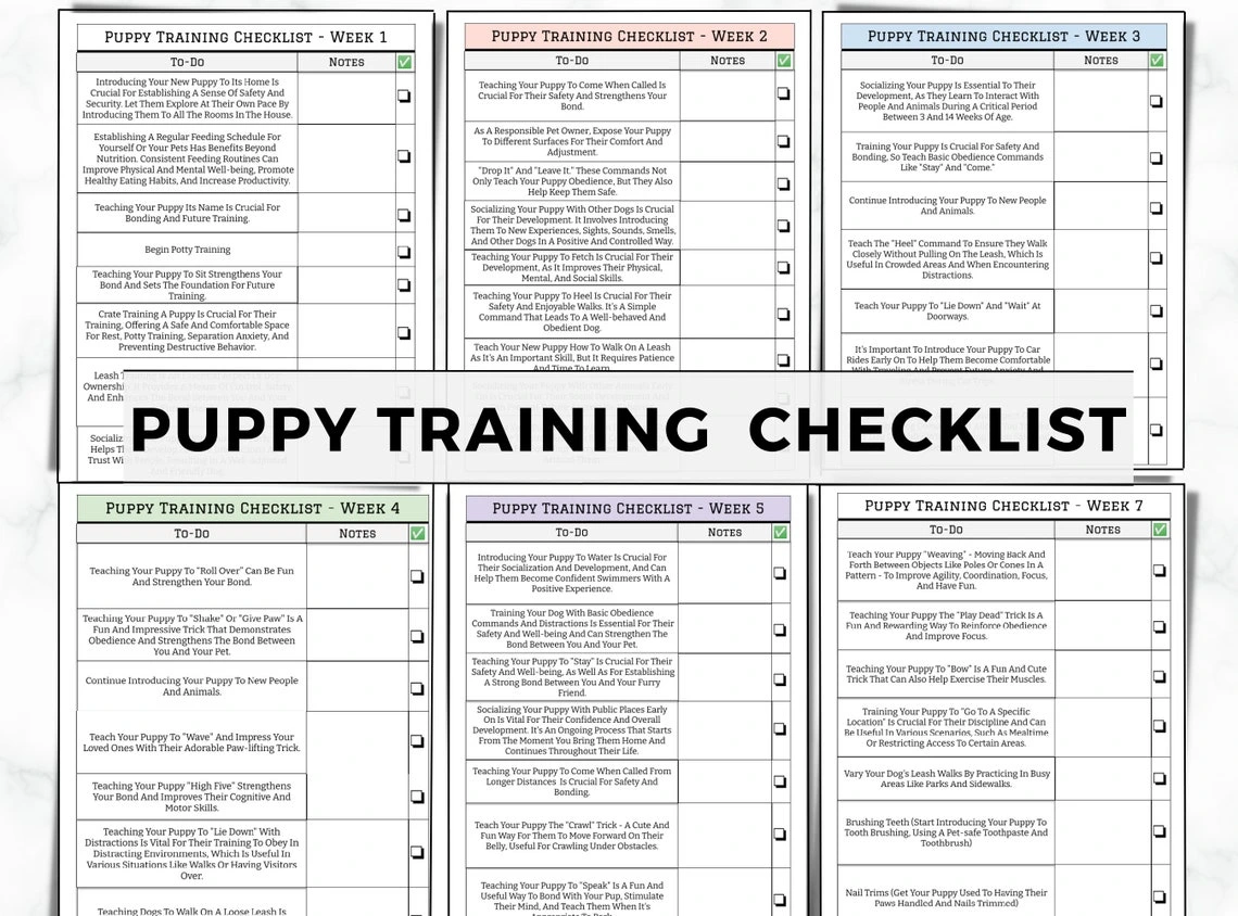 New Puppy Survival Bundle — Printable Puppy Daily Checklist, Dog Training Planner & 30-Day Pet Training Workbook - Image 5