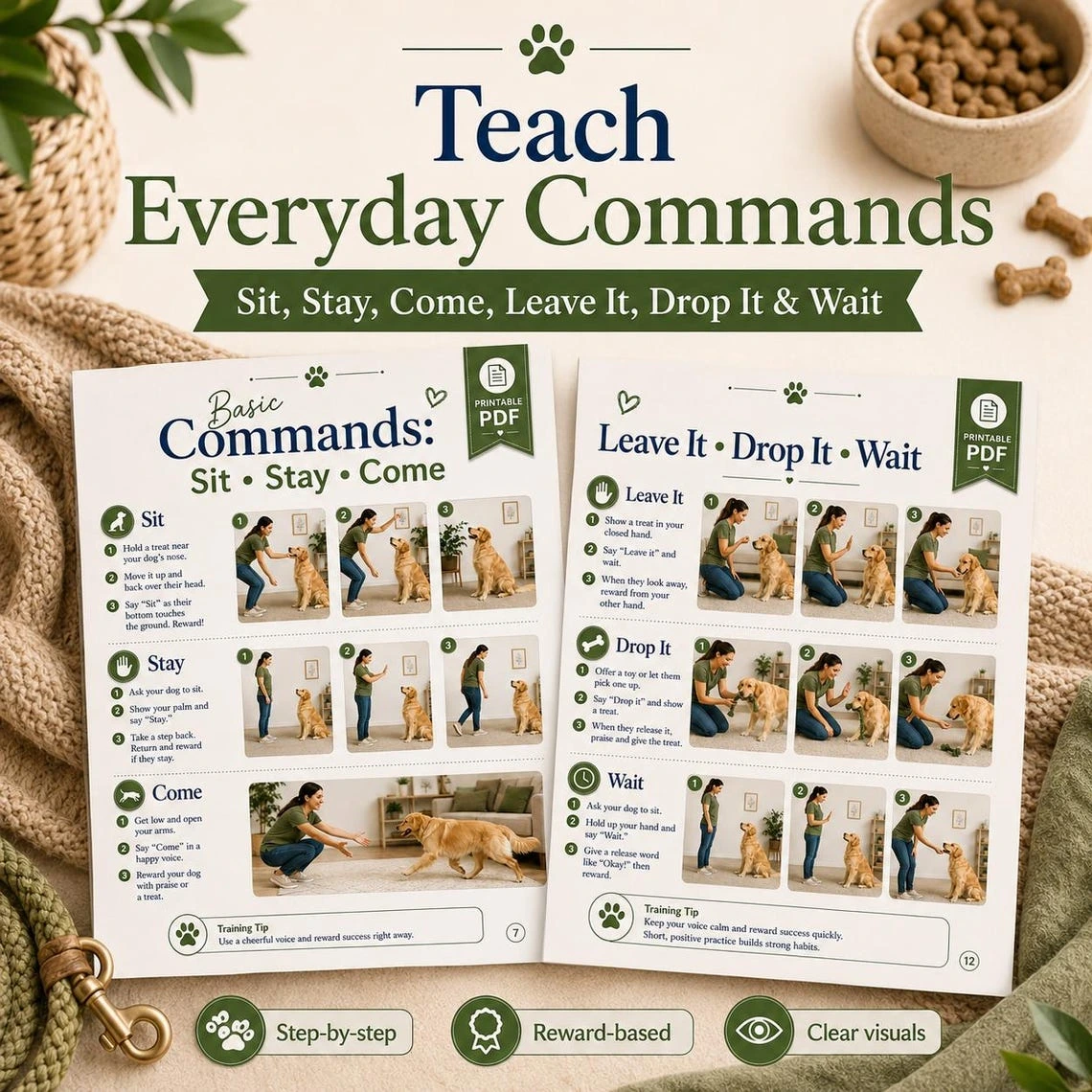 New Puppy Survival Bundle — Printable Puppy Daily Checklist, Dog Training Planner & 30-Day Pet Training Workbook - Image 16